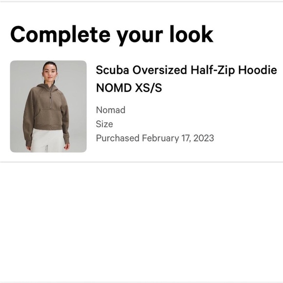 Lululemon Athletica Scuba Half Zip Hoodie Nomad Size XS/S like new - Picture 6 of 11